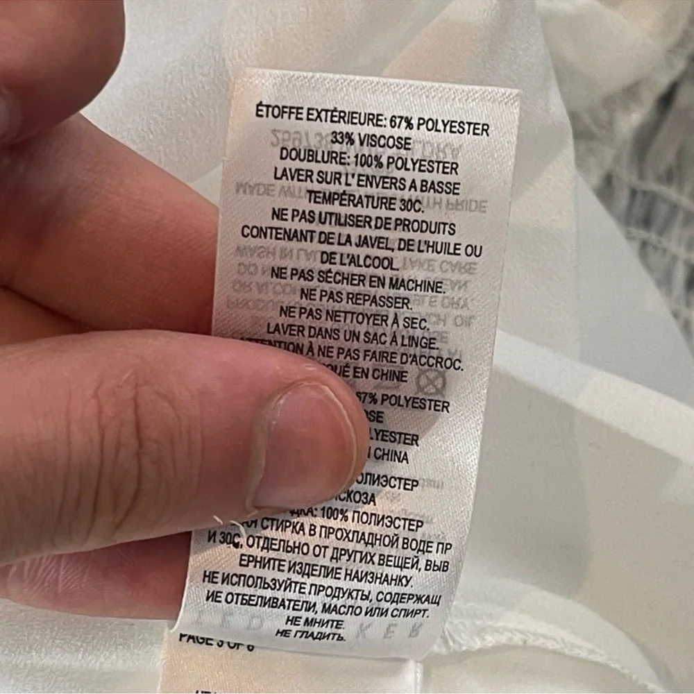 Ted baker London white tildra smoked fit and flare mini dress size large 10 nwt - Picture 9 of 11